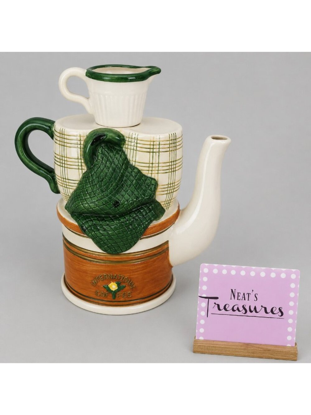 Vintage 90 Cardinal Inc. INTERNATIONAL COFFEE BLEND SWISS MOCHA Ceramic Tea Pot